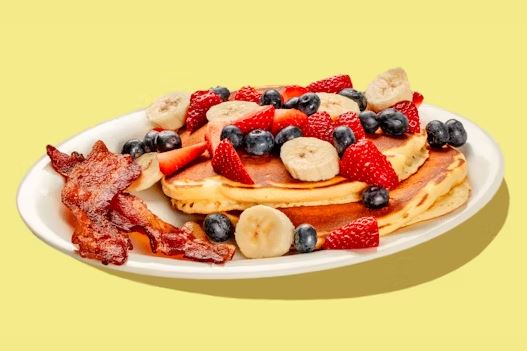 Eggs Up Grill Banana Berry Bliss Pancakesr Price, Nutrition and Allergen Information Banana Berry Bliss Pancakes
